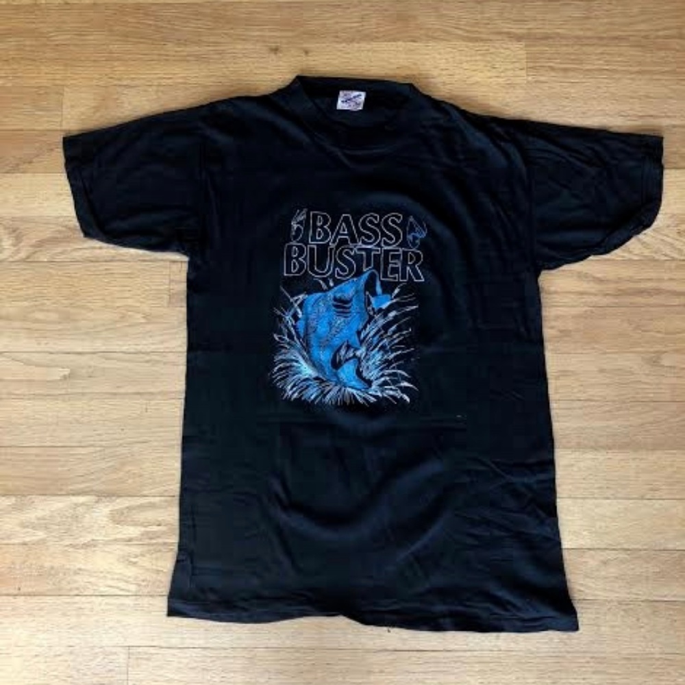 VINTAGE BASS BUSTER Fishing Tshirt Never Worn